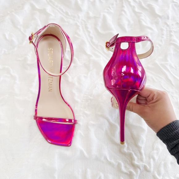 Stuart Weitzman Women's Nudistcurve 100 Ankle Strap High Heel Sandals - Picture 6 of 7